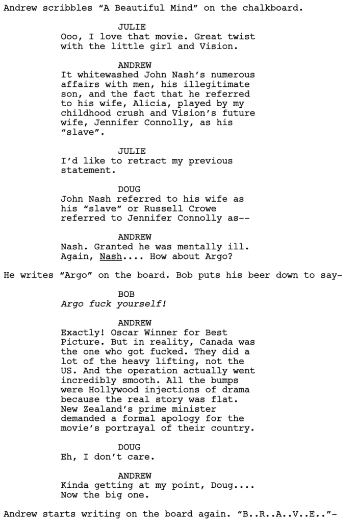 Script Realism THE WINNER OF SCENE SHOWDOWN – “BASED ON A TRUE STORY”