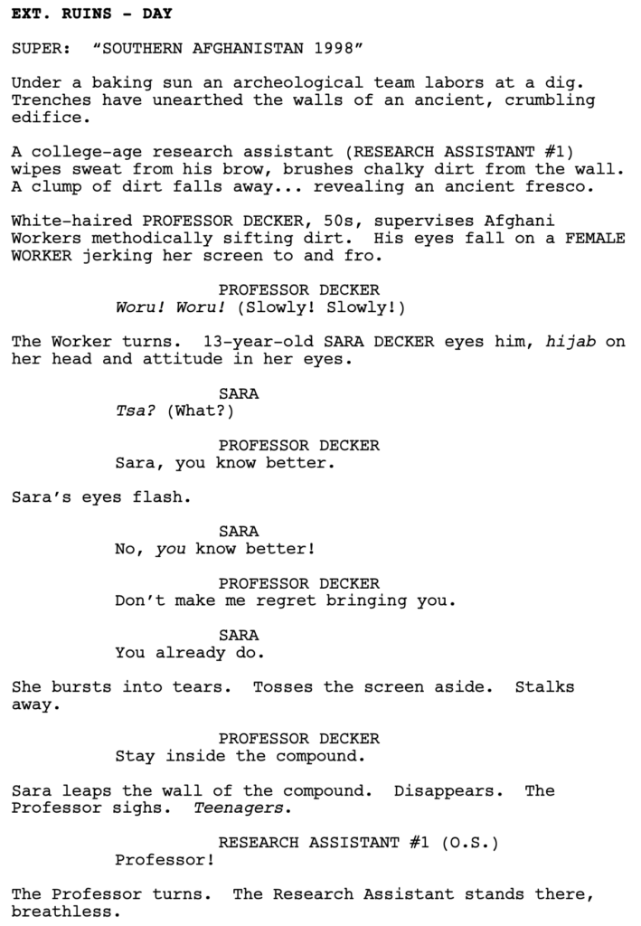 Script First Page Project THESE SIX ‘FIRST PAGE’ ENTRIES DIDN’T MAKE THE SHOWDOWN